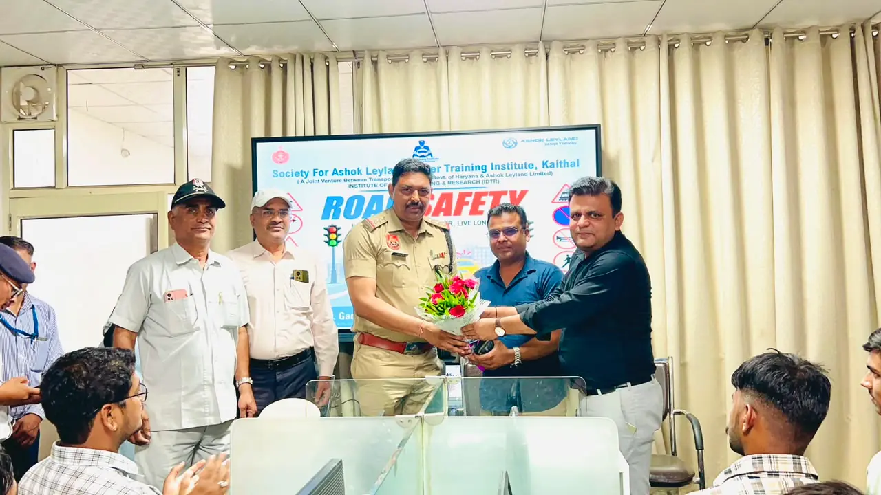 Road safety awareness workshop held with the Ashok Leyland Driver Training Institute, Kaithal